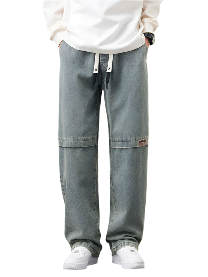 Wide Leg Denim Jeans - Casual Cotton