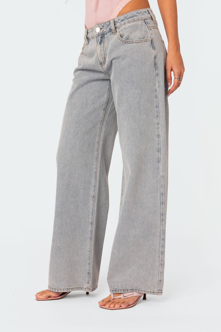 Signature High-Waisted Jeans with Bow Accent