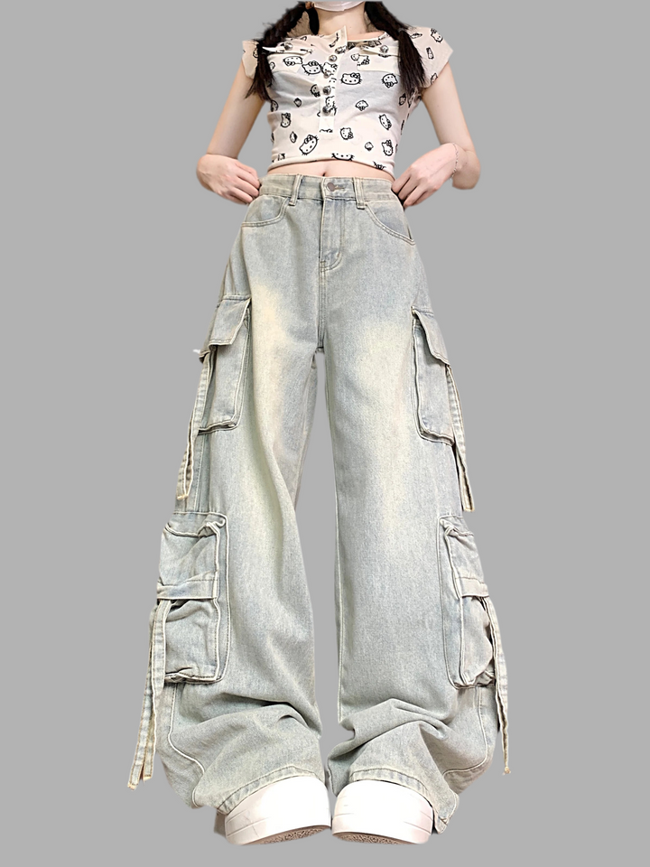 Y2K Cargo Denim Pants