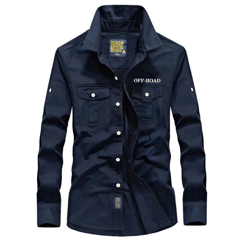 Pure Cotton Oversized Retro Tooling Shirt