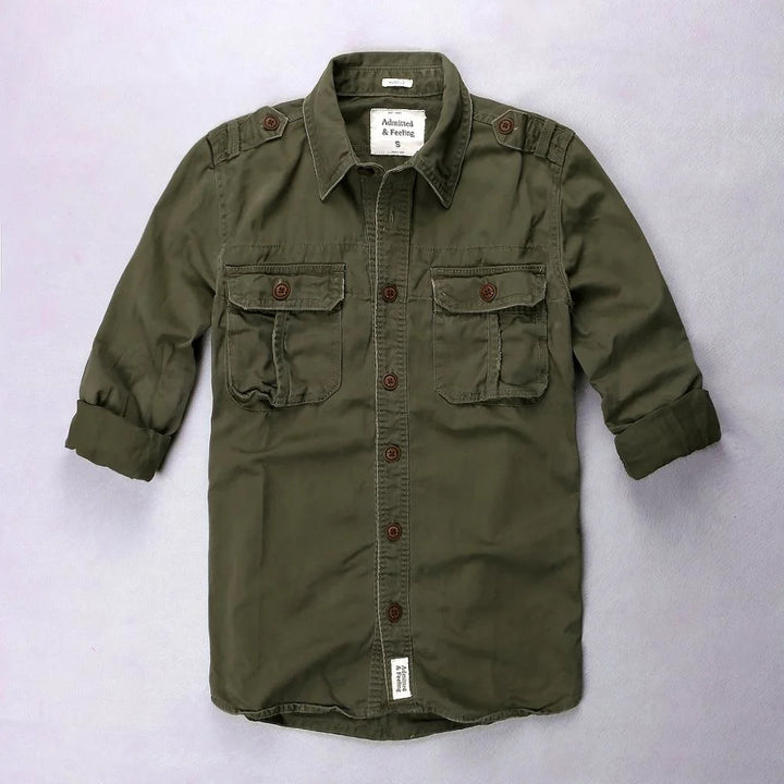 Casual Camouflage Long Sleeve Cargo Shirt