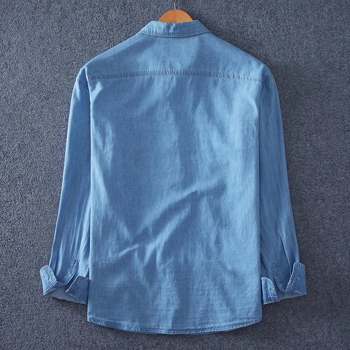 Cotton Denim Long Sleeve Shirt