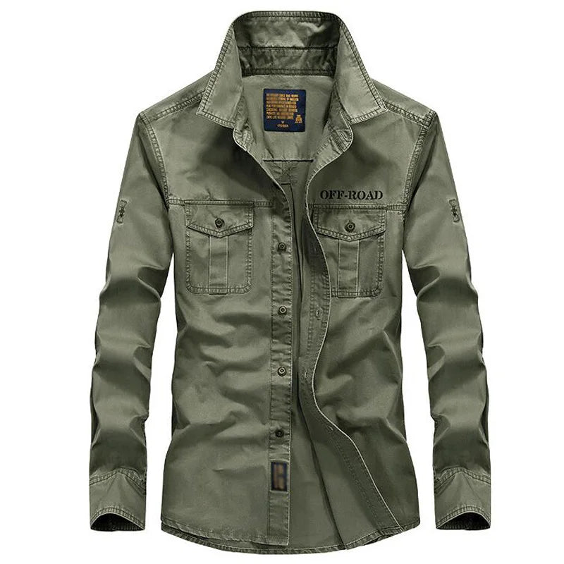Pure Cotton Oversized Retro Tooling Shirt