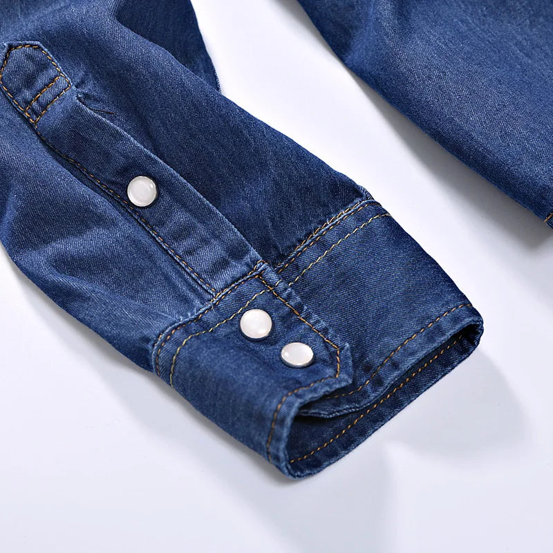 Long Sleeve Casual Denim Shirt
