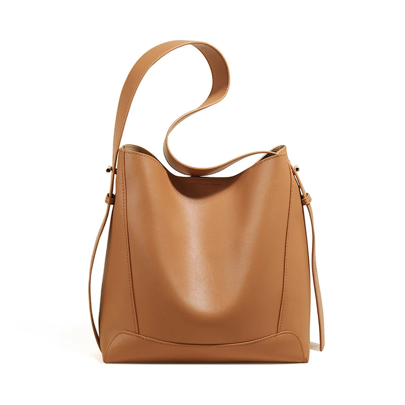 Hobo Leather Shoulder Bucket Bag