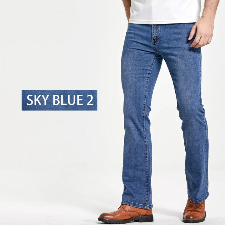 Classic Slim Fit, Slightly Flared Boot Cut Jeans