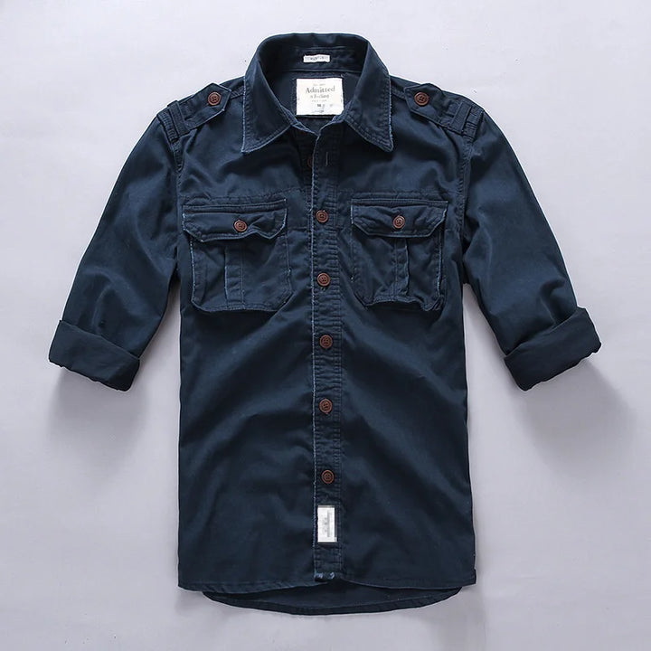 Casual Camouflage Long Sleeve Cargo Shirt