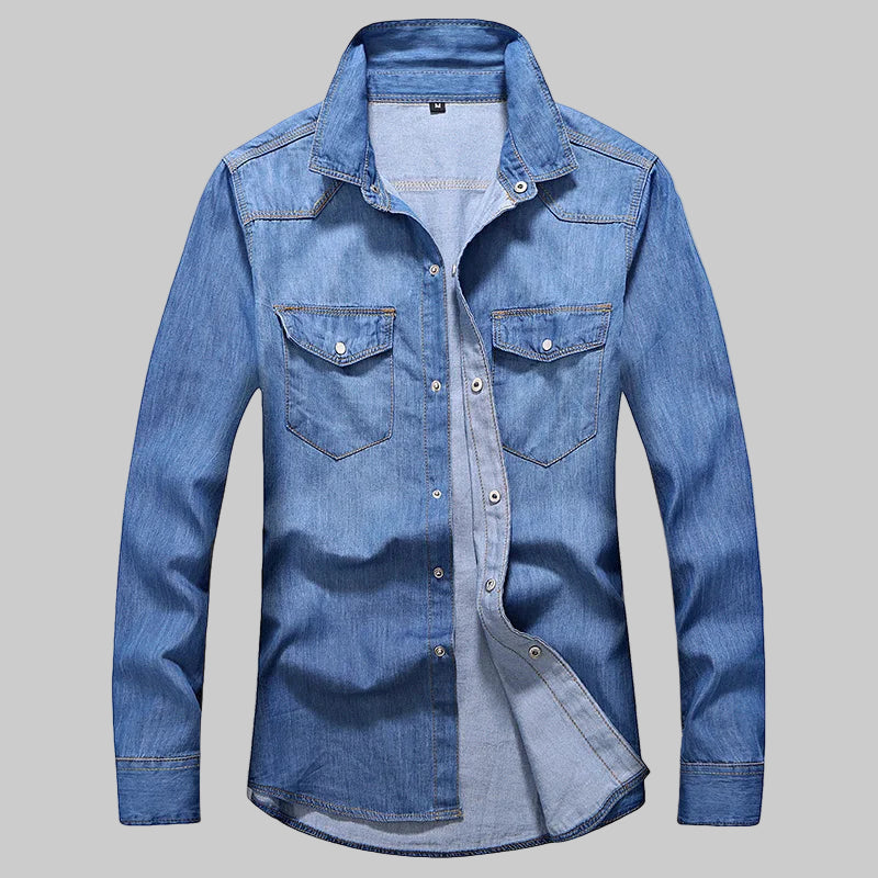 Long Sleeve Casual Denim Shirt