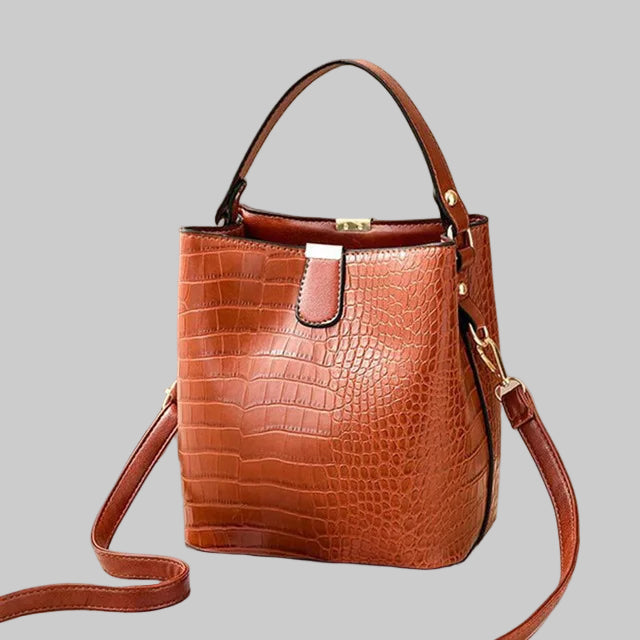 Retro Alligator Crossbody Bucket Bags