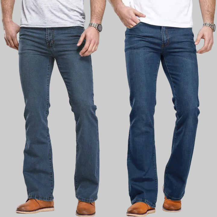Classic Slim Fit, Slightly Flared Boot Cut Jeans