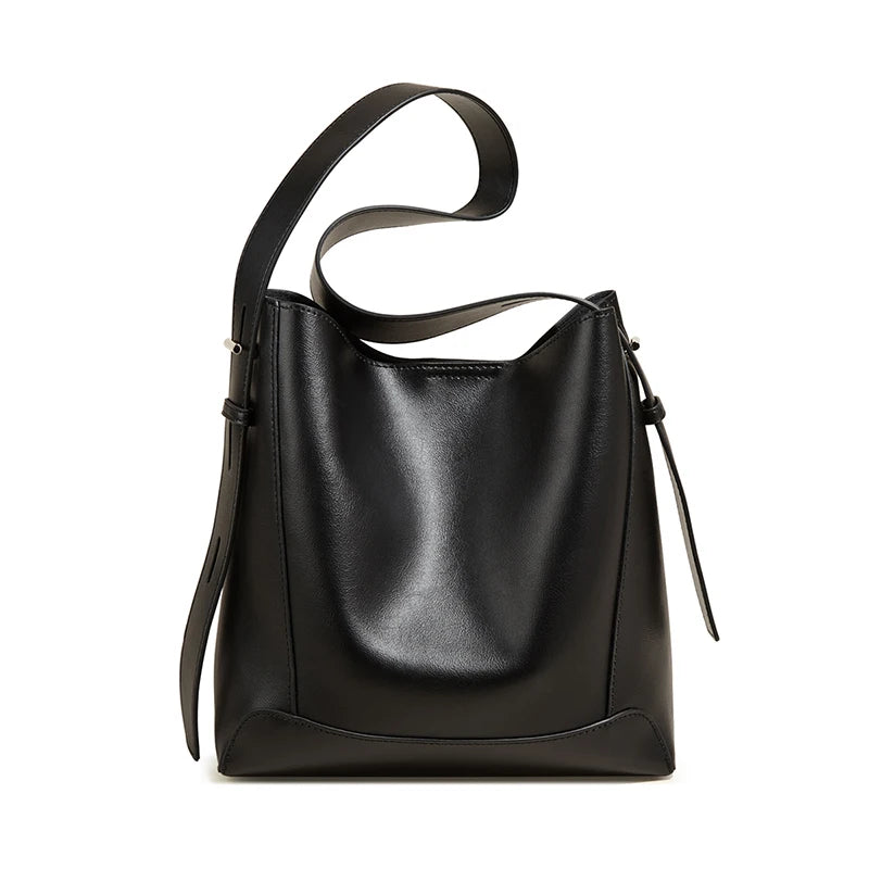Hobo Leather Shoulder Bucket Bag