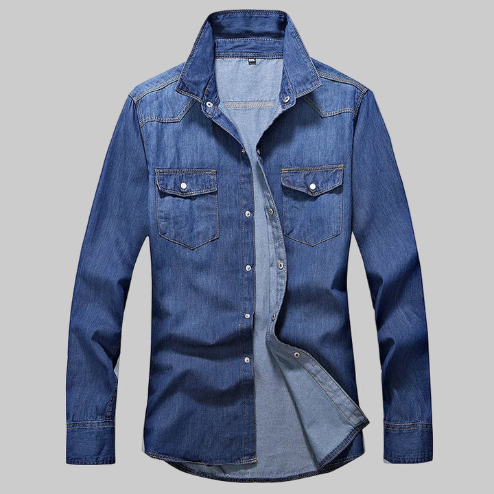 Long Sleeve Casual Denim Shirt