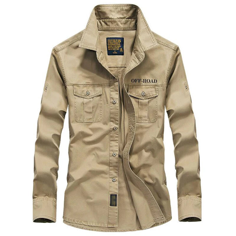Pure Cotton Oversized Retro Tooling Shirt