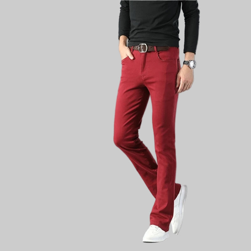 Mid-Rise Micro-Flare Stretch Slim Bootcut Pants