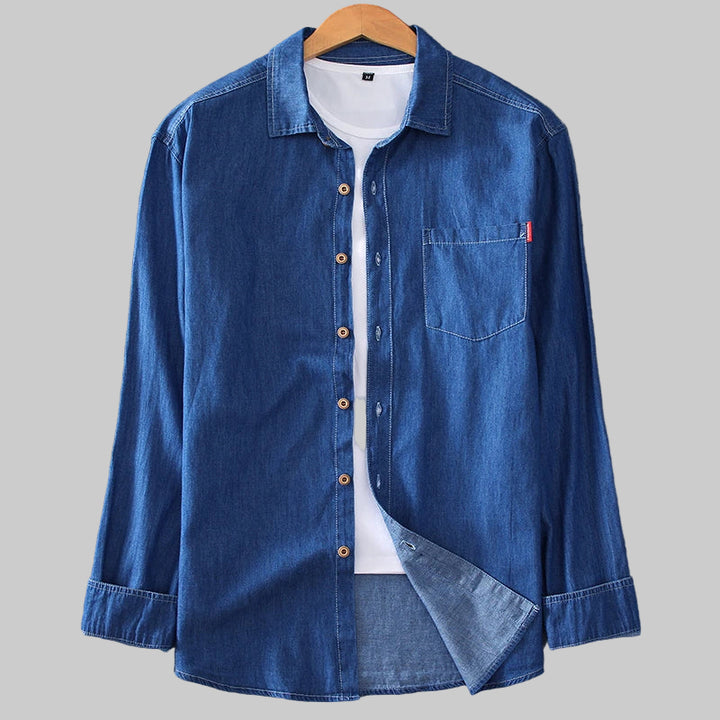 Cotton Denim Long Sleeve Shirt