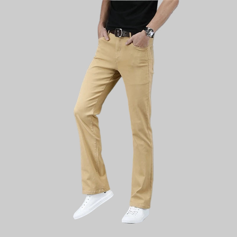 Mid-Rise Micro-Flare Stretch Slim Bootcut Pants