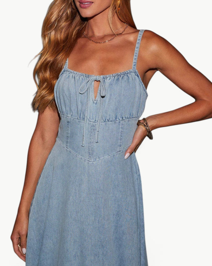 Ursa | Timeless Feminine Midi Denim Dress