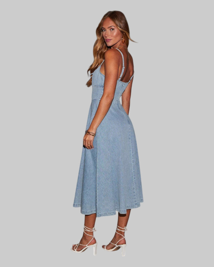 Ursa | Timeless Feminine Midi Denim Dress