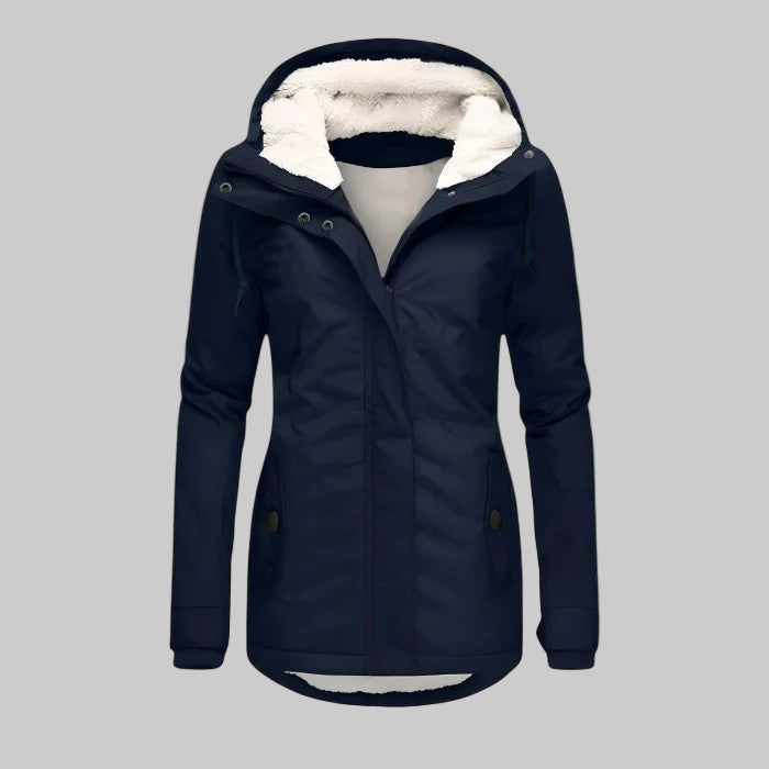 Elena Warm Parkas Hooded Thick Plush Coat