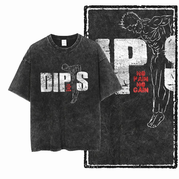 Skull Graphic Acid Washed Tees