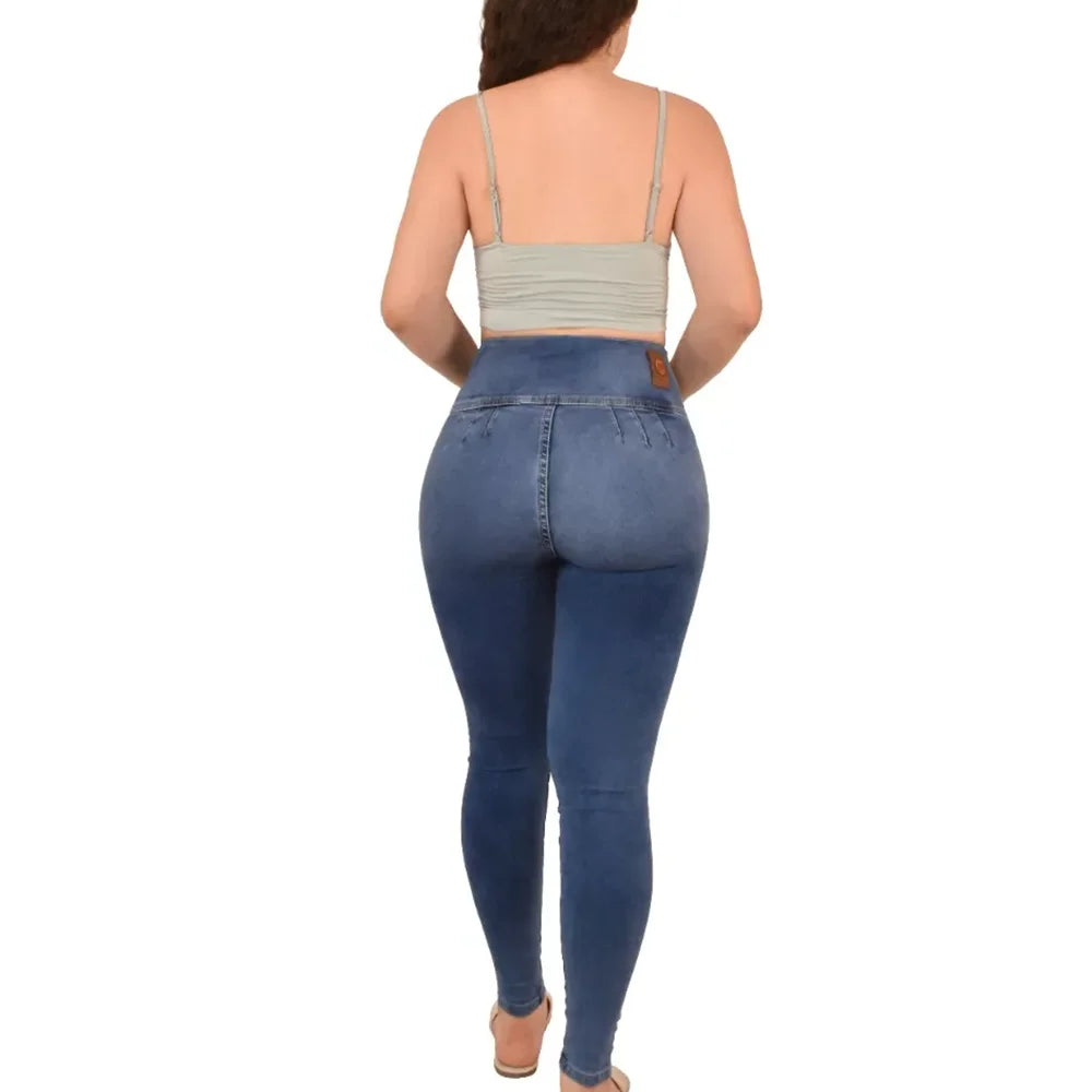 High Waisted Skinny Pants Side Zipper