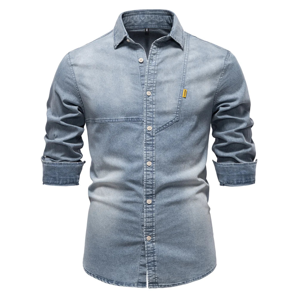 Premium Cotton Denim Long Sleeve Shirts
