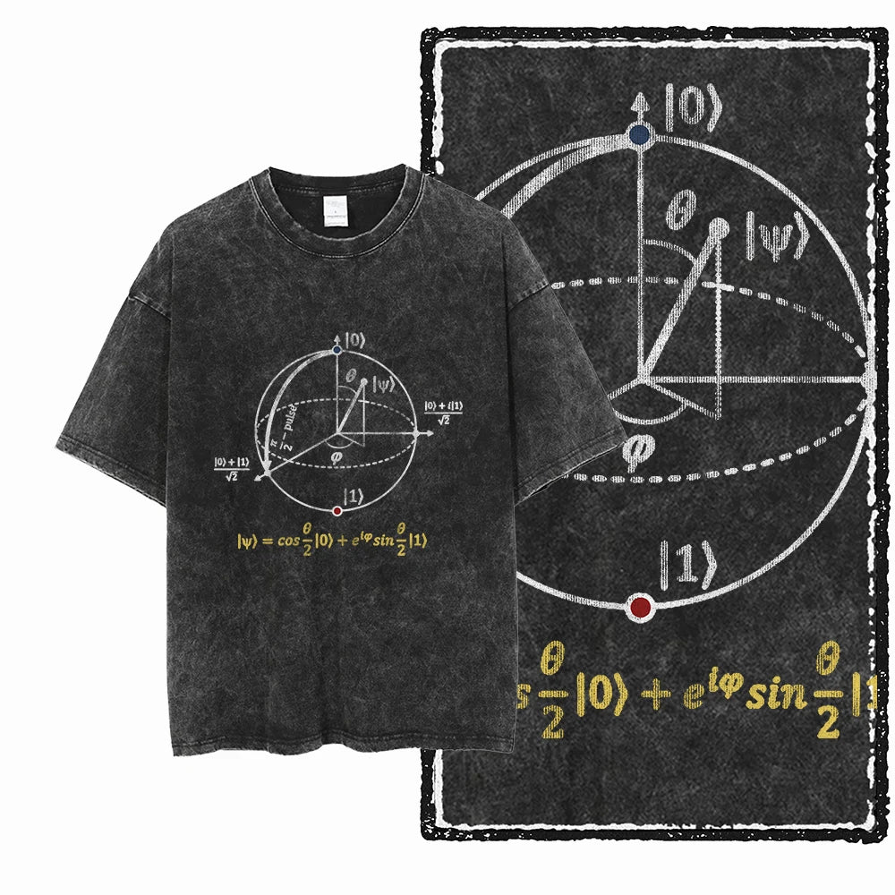 Printed Cotton Acid-Washed Graphic Unisex T-Shirt