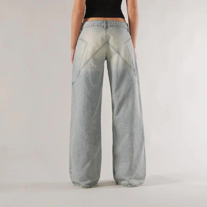 Retro Y2K Boyfriend Straight Wide Leg Low Rise Baggy Jeans