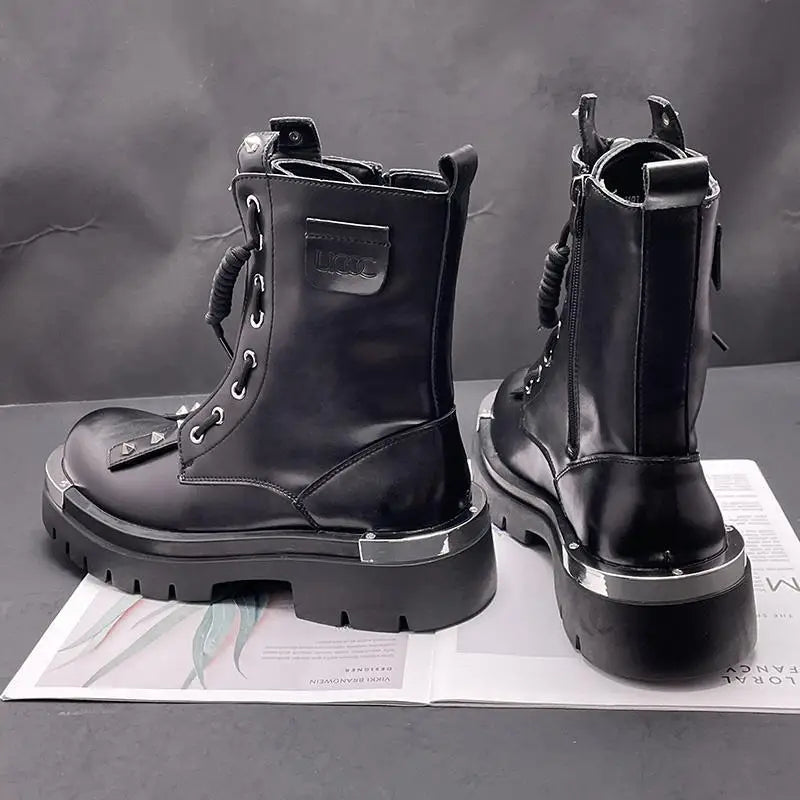British Soft Leather Chelsea Motorcycle Boots