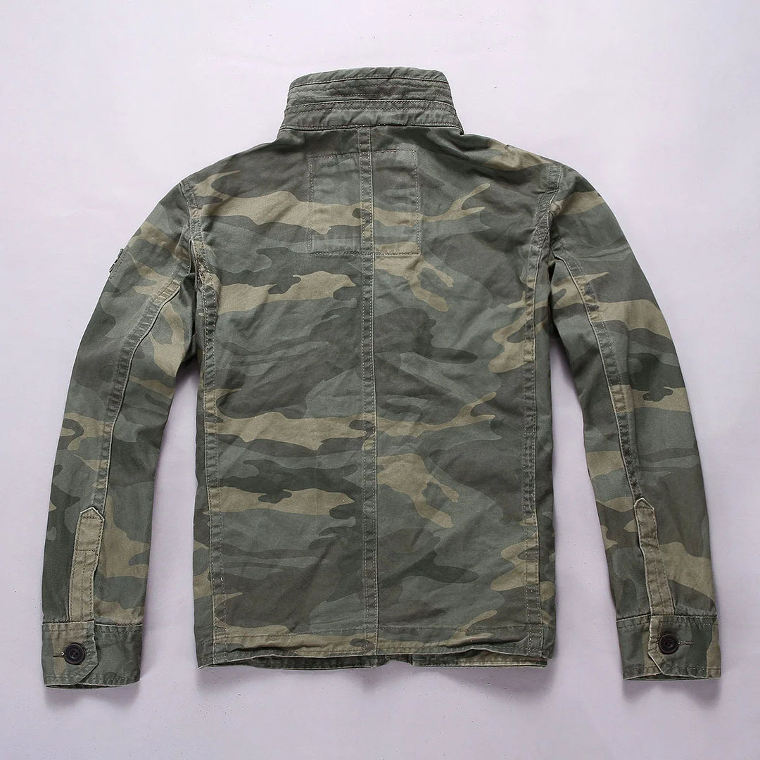 Heavyweight Wash Cotton Military Camouflage Jacket