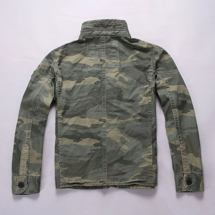 Heavyweight Wash Cotton Military Camouflage Jacket