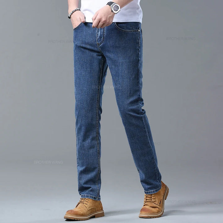 Light Blue Slim Fit Stretch Jeans