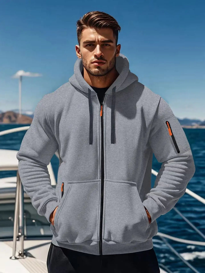 Solid color zipper hoodie Tactical Hoodies