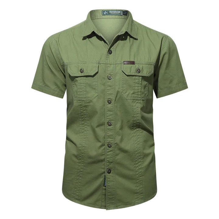 Quick-Dry Short Sleeve Army Hiking Cargo Shirt