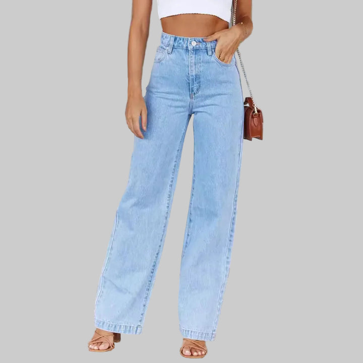 High-Waisted Wide Leg Commuter Jeans
