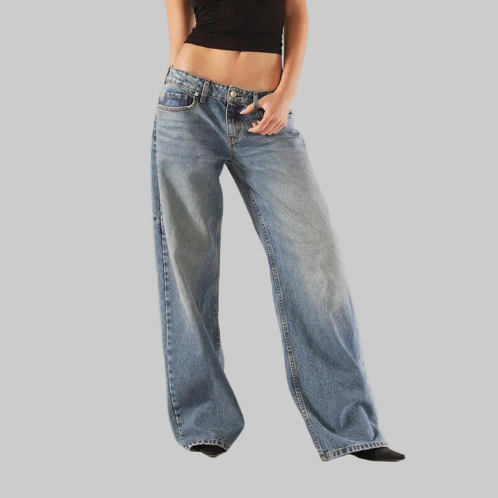 Retro Y2K Boyfriend Straight Wide Leg Low Rise Baggy Jeans
