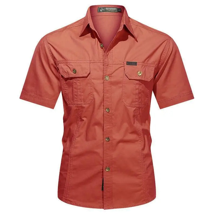Quick-Dry Short Sleeve Army Hiking Cargo Shirt