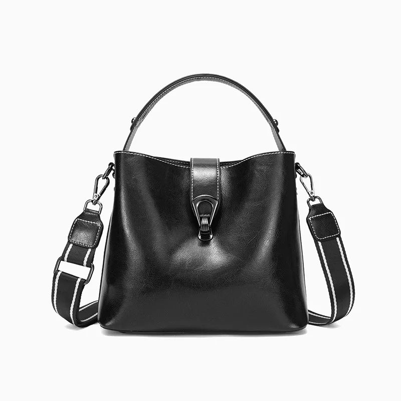 SOFIA | Real Oil Wax Leather Bucket Bag