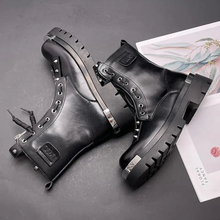 British Soft Leather Chelsea Motorcycle Boots