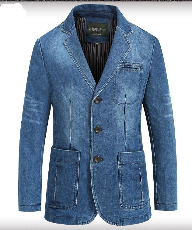 SlimFit Denim Blazer Jacket
