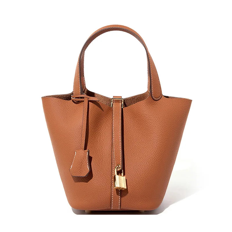 ANASTAS | Genuine Leather Shoulder Bucket Bag