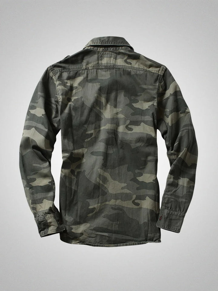 Vintage American Long Sleeve Camouflage Outdoor Shirt