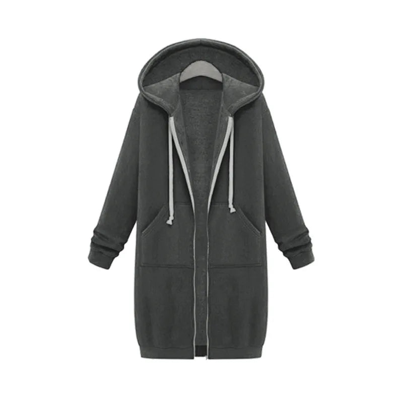 Hooded Long Thick Loose Sweatshirt