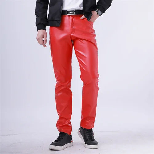Men's Fashion Leather Pants