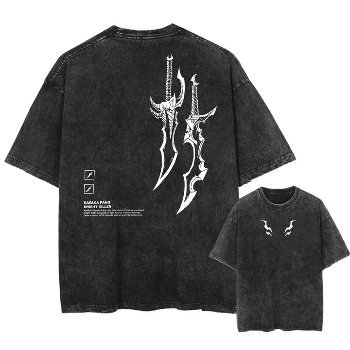 Japanese Anime Graphic Washed T-Shirt