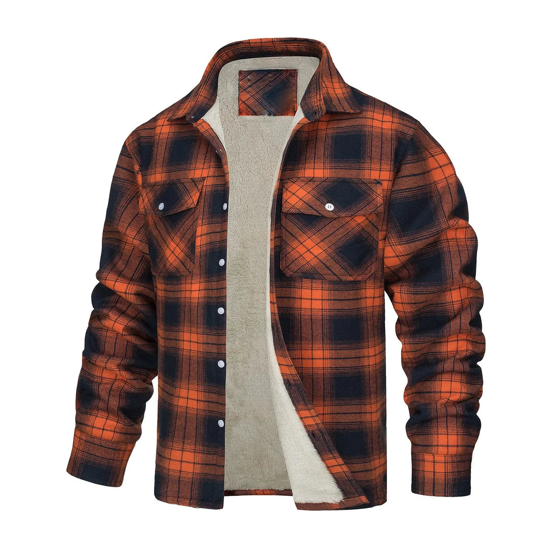 Plaid Plush Lined Warm Winter Top