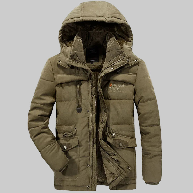 Thick Hooded Fleece Lined Military Winter Jacket