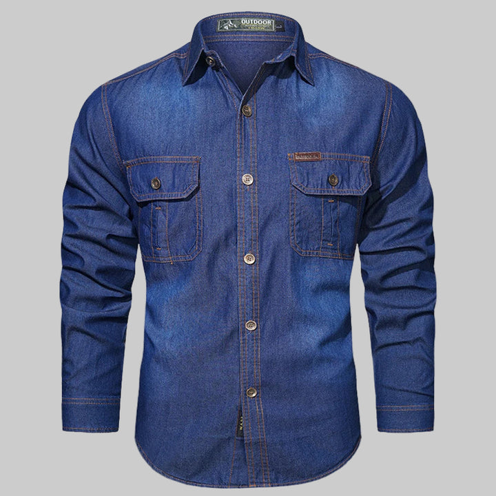 Pure Cotton Bamboo Washed Denim Shirt
