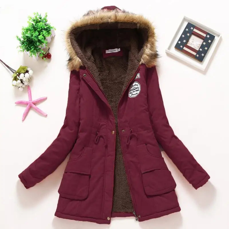 Cotton Padded Hooded Parka Jacket