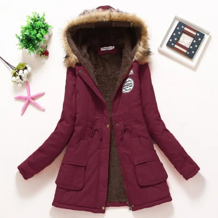 Cotton Padded Hooded Parka Jacket